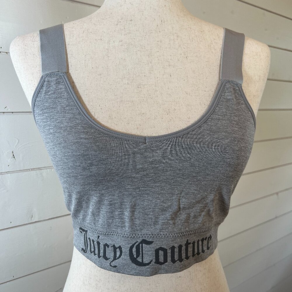 Juicy Couture Intimates Seamless Sports Size 1X Gray Adjustable Wide Straps Soft
